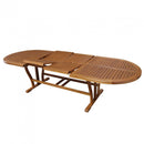 Tavolo Allungabile Leonardo 200/250/300x110x74 h cm in Legno di Acacia Marrone