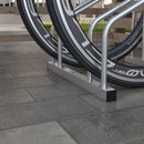 Rastrelliera Portabici per 2 Biciclette Posizione Regolabile in Acciaio 50x34x27,5 cm 