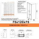 Box Doccia 3 Lati 2 Ante Saloon in Cristallo Trasparente 6mm H195 Bonussi Marty Varie Misure
