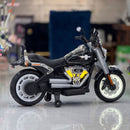 Moto Elettrica per Bambini Cruiser Acceleratore a Manubrio 12V 7Ah Argento Metallizzato         