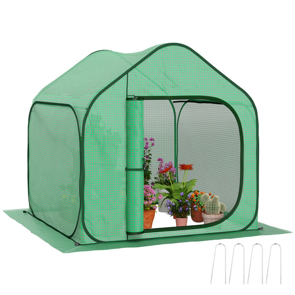 acquista Serra a Casetta Pieghevole 150x148x148 cm con Ingresso a Cerniera Verde