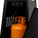 Stufa a Fungo a Gas Max 13kW Fiamma Viva Verticale 52x52x227 cm Pyramid Nero     