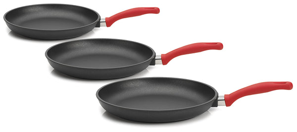 acquista Set 3 Padelle Ø20-24-28 cm in Alluminio Pressofuso Antiaderente Olympia Love