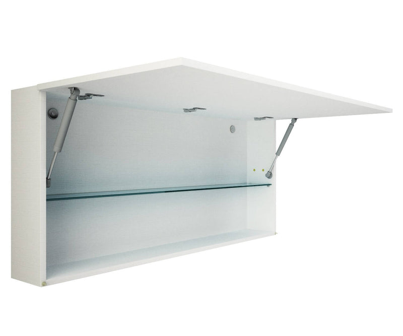 Specchiera 1 Anta in Melaminico 100x18x50cm TFT Bali Bianca Specchio