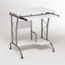 Scrivania Porta Computer PC in Acciaio Piano Estraibile Fumer Linus Bianco