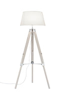 Piantana da Interno  E27 in Legno naturale Bianco