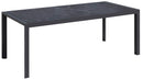 Tavolo da Giardino 90x190x75 cm in Alluminio Antracite