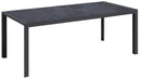 Tavolo da Giardino 90x190x75 cm in Alluminio Antracite