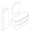 Mobile da Bagno sospeso Palma 01 Grigio Laccato TFT