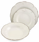 Servizio Piatti 18 Pezzi in Gres Villa d'Este Duchessa Bianco