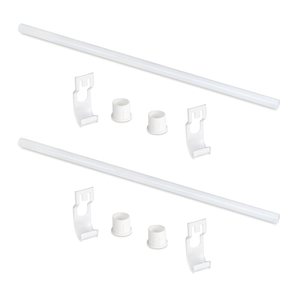 Set 2 Barre Appendiabiti per Armadio Ø27x81,5 cm in Acciaio Emuca Bianco acquista