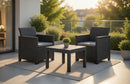 Set Tavolino e 2 Poltrone da Giardino Effetto Rattan Keter Emma Balcony Antracite