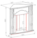 Camino Elettrico da Pavimento ad Angolo 88,2x95x47,3 cm Effetto Fiamma 2000W Clasic & Pluton Noce