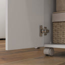 Tavolo Rettangolare Allungabile con Armadietto e Cassetti 140x76x74 cm Bianco e Color Legno  