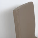 Sedia 40/44x42x86 cm Armida gambe Antracite in Similpelle Tortora
