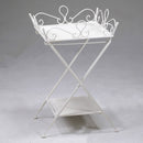 Tavolino da Giardino in Metallo 40x40H63cm Portofino Bianco