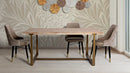 Tavolo Ankara 180x90x78 cm in MDF e Ferro Marrone e Oro      