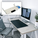 Supporto Porta Tastiera Estraibile con Ripiano Ausiliare per Mouse in Plastica Emuca Grigio