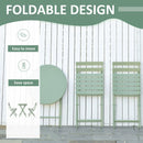 Set Tavolino e 2 Sedie Pieghevoli da Giardino   Verde