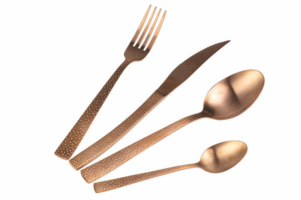 online Servizio Set di Posate 24 Pezzi Rame Opaco in Acciaio Villa d'Este Home Tivoli Stone