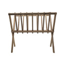 Portariviste da terra 22x38x33 cm in legno scuro richiudibile