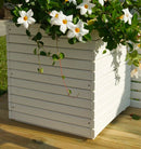 Fioriera da Esterno 50x50x50 cm Camelia in Legno Laccato Bianco