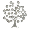 Pannello Albero della Vita Argento 87,5x3,5x88,5 cm in Ferro Argento