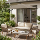 Ombrellone da Giardino Zenith Decentrato 2x3 m in Acciaio Tortora
