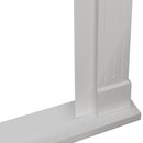 Cornice per Camino Angolare 110x63x102 cm Ford Rivestimento in Legno Bianco  