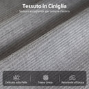 Poltrona Massaggiante e Riscaldante Reclinabile Manualmente a 135° 87x95x109 cm in Ciniglia Grigio Chiaro      