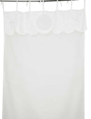 Tenda bianca con balza cm 140x260