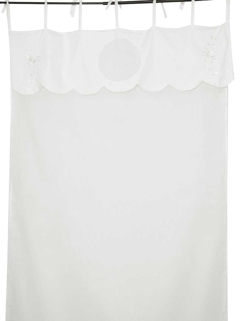 Tenda bianca con balza cm 140x260