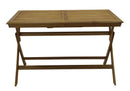 Tavolo Allungabile Pieghevole da Giardino 120/160x70x75 cm in Legno Naturale