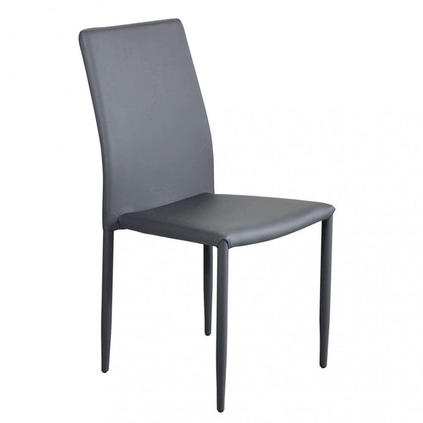 Sedia Cammie 41x50x91 h cm in Similpelle Grigio scuro acquista