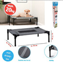Brandina Letto Cuccia per Cani 43x55x17 cm con Borsa per Trasporto Max 20kg grigio      