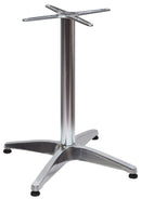 Base per Tavolo da Giardino con Piede a 4 Razze in Alluminio Silver