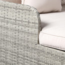 Lettino Prendisole 2 Posti da Giardino 158x134x70 cm in Rattan e Polietilene Grigio
