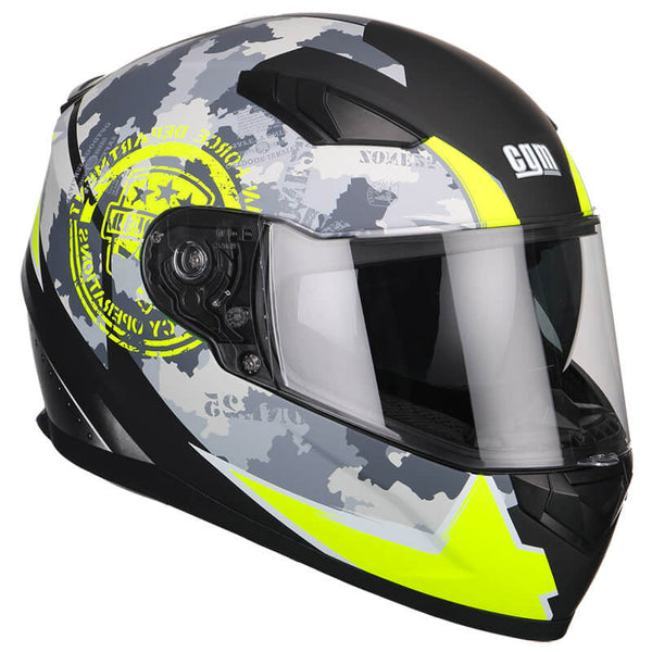 Casco Integrale per Scooter Visiera Lunga CGM Bullet 317S Giallo Fluo Opaco Varie Misure online