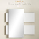 Mobile da Ingresso 2 in 1 con Specchio e Cassetto in MDF Grigio e Bianco