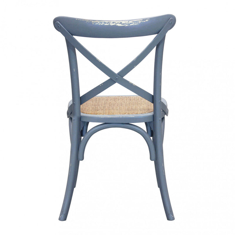 Sedia Cross 46x42x87 cm  in Legno Grigio