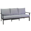 Set Salotto da Giardino Divano 2 Poltrone e Tavolino in Alluminio Shelton Antracite