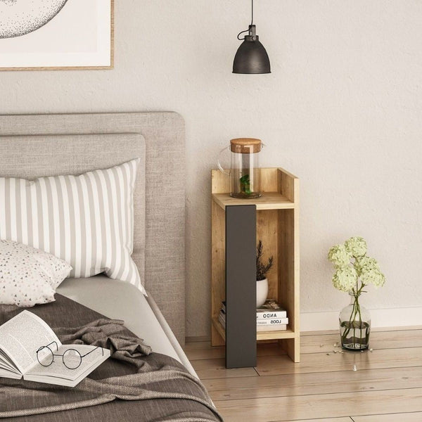 Comodino Destro 25x60x25 cm in MDF Elos Rovere online