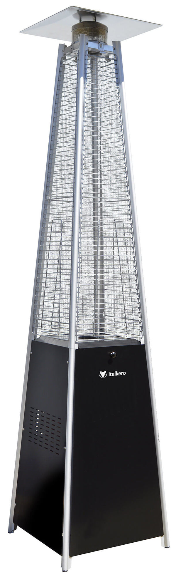 Stufa da Esterno Fungo a Gas GPL 227x73x73 cm 13 kW Italkero Patio Piramidale Nera prezzo