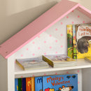 Scaffale Portagiochi per Bambini 78,5x34x127,5 cm con Ripiani Aperti e Cassetti Rosa