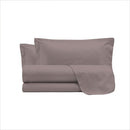 Set Lenzuola Sopra Sotto e Federe Linea Cloe in Raso di Cotone Rosa Antico Varie Misure