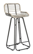 Sgabello Dublin 45x45x102 cm in Ferro Grigio e Verde