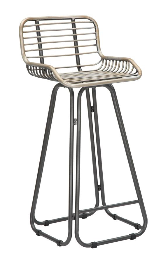 acquista Sgabello Dublin 45x45x102 cm in Ferro Grigio e Verde