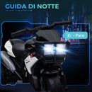 Moto Elettrica per Bambini 3-5 Anni 86x42x52 cm con 3 Ruote Luci e Suoni Batteria 6V Nero      