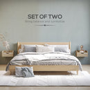 Set 2 Comodini Sospesi 40x30x19,5 cm in Truciolato Naturale