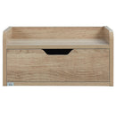 Set 2 Comodini Sospesi 40x30x19,5 cm in Truciolato Naturale